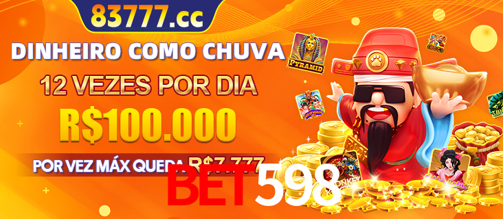 Banner do programa de recompensas Recomende para amigos do bet598, detalhando os bônus por convidar amigos, com prêmios que chegam a R$288.888.