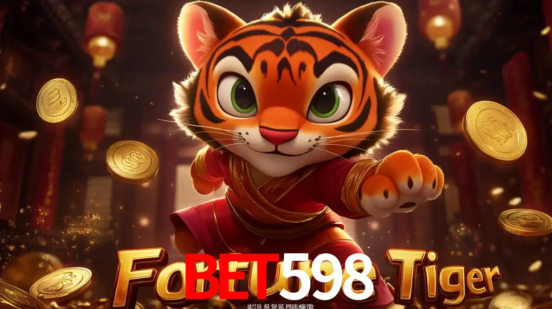 O carismático mascote do jogo de slot Fortune Tiger, um tigre fofo em pose de artes marciais, pronto para trazer sorte e multiplicadores de ganhos no cassino online bet598.